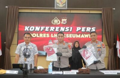 Polres Lhokseumawe Konpres kasus penipuan proyek